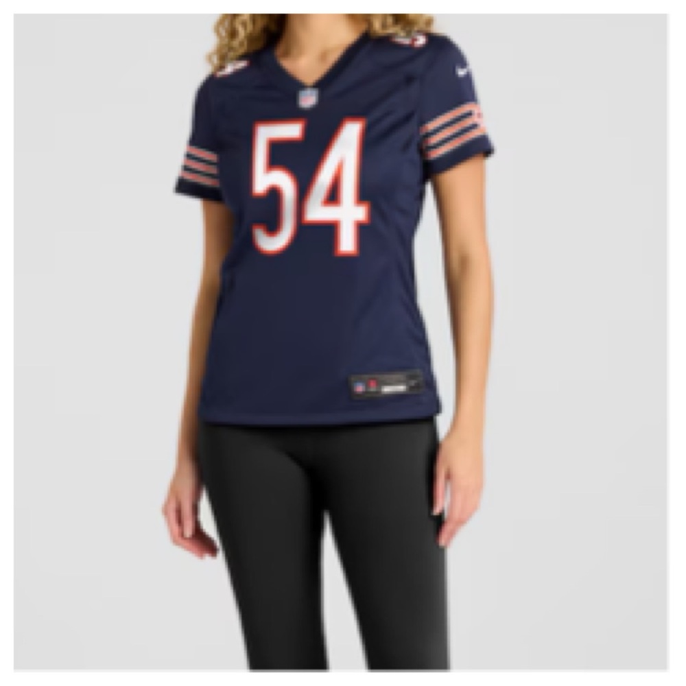 Nike NFL On Field Chicago Bears Brian Urlacher #54 Jersey Women’s Size M